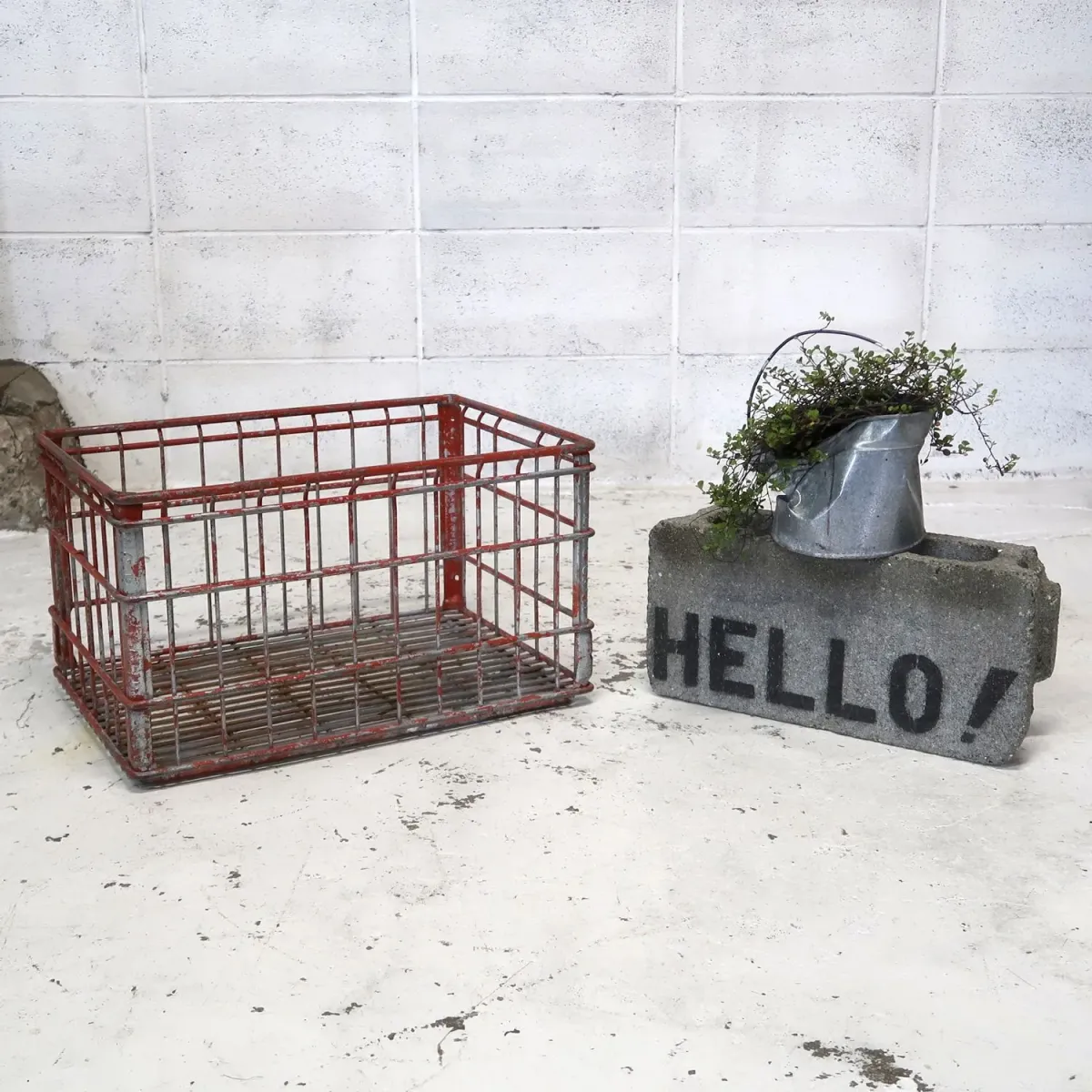 ビンテージ ワイヤーバスケット