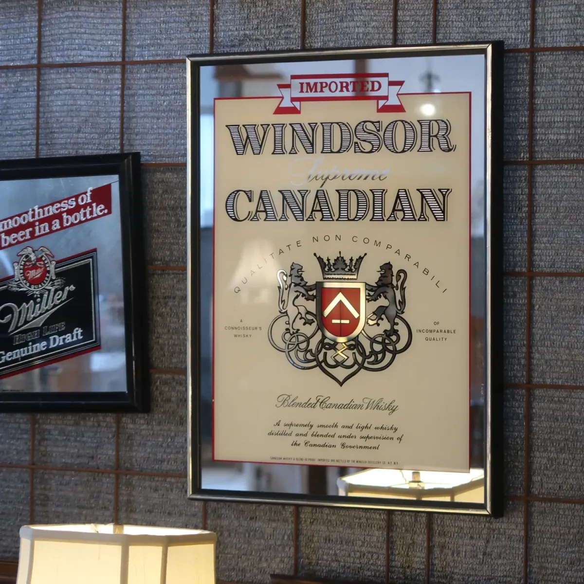 WINDSOR CANADIAN ビンテージ パブミラー
