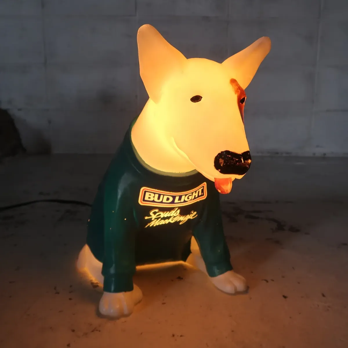80's BUD LIGHT バド犬ライトサイン Spuds Mackenzie