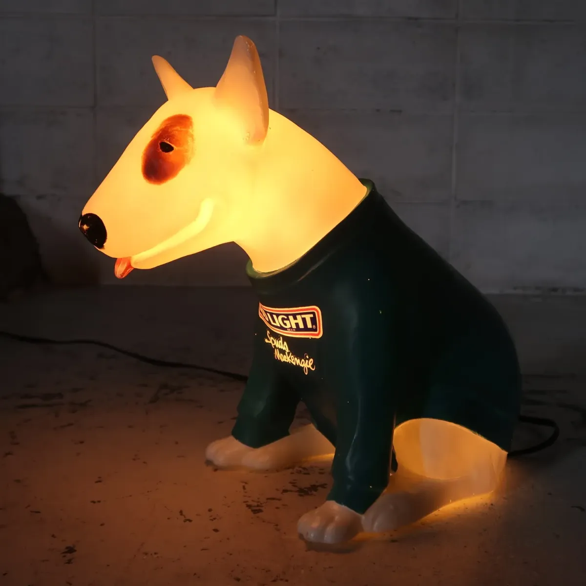 80's BUD LIGHT バド犬ライトサイン Spuds Mackenzie