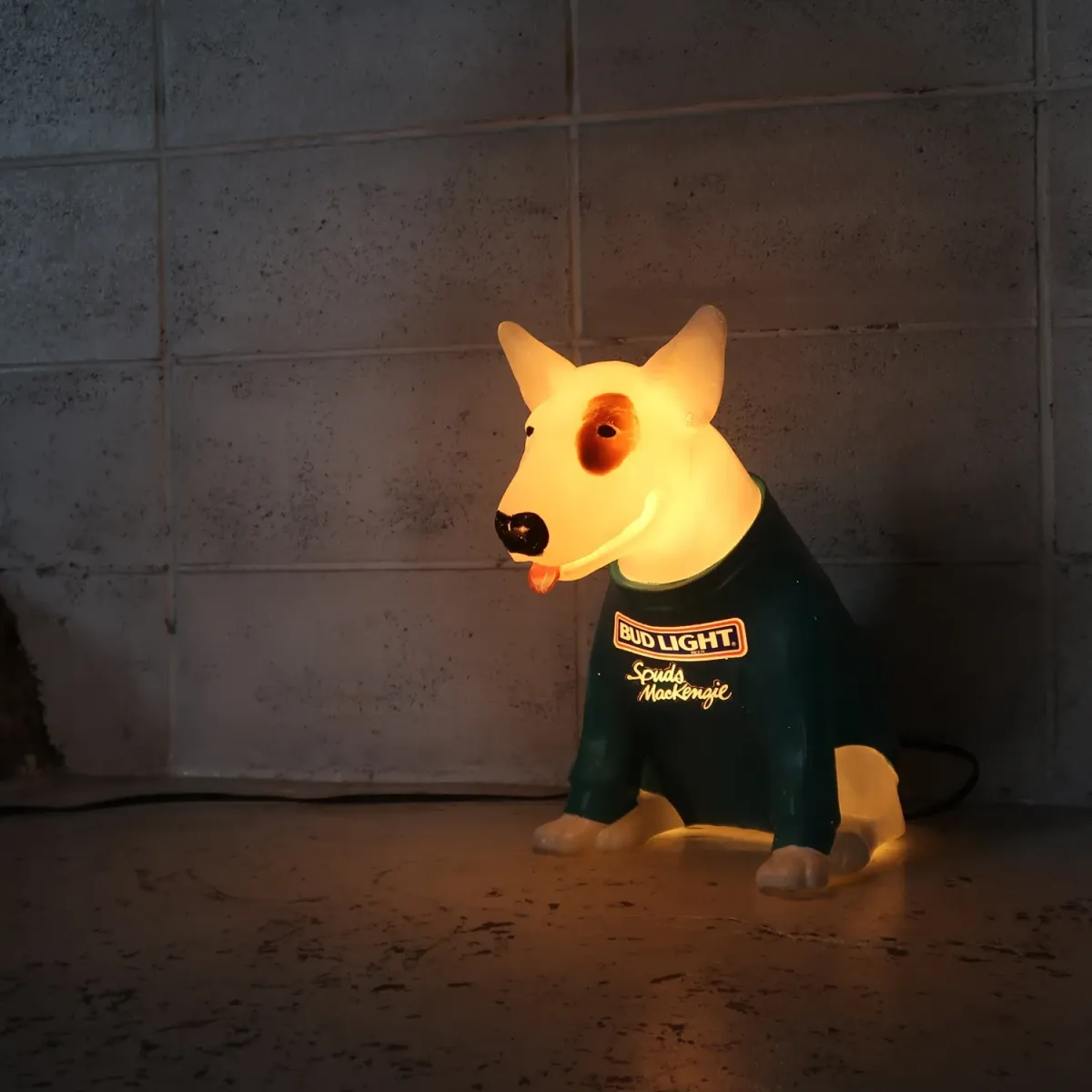80's BUD LIGHT バド犬ライトサイン Spuds Mackenzie