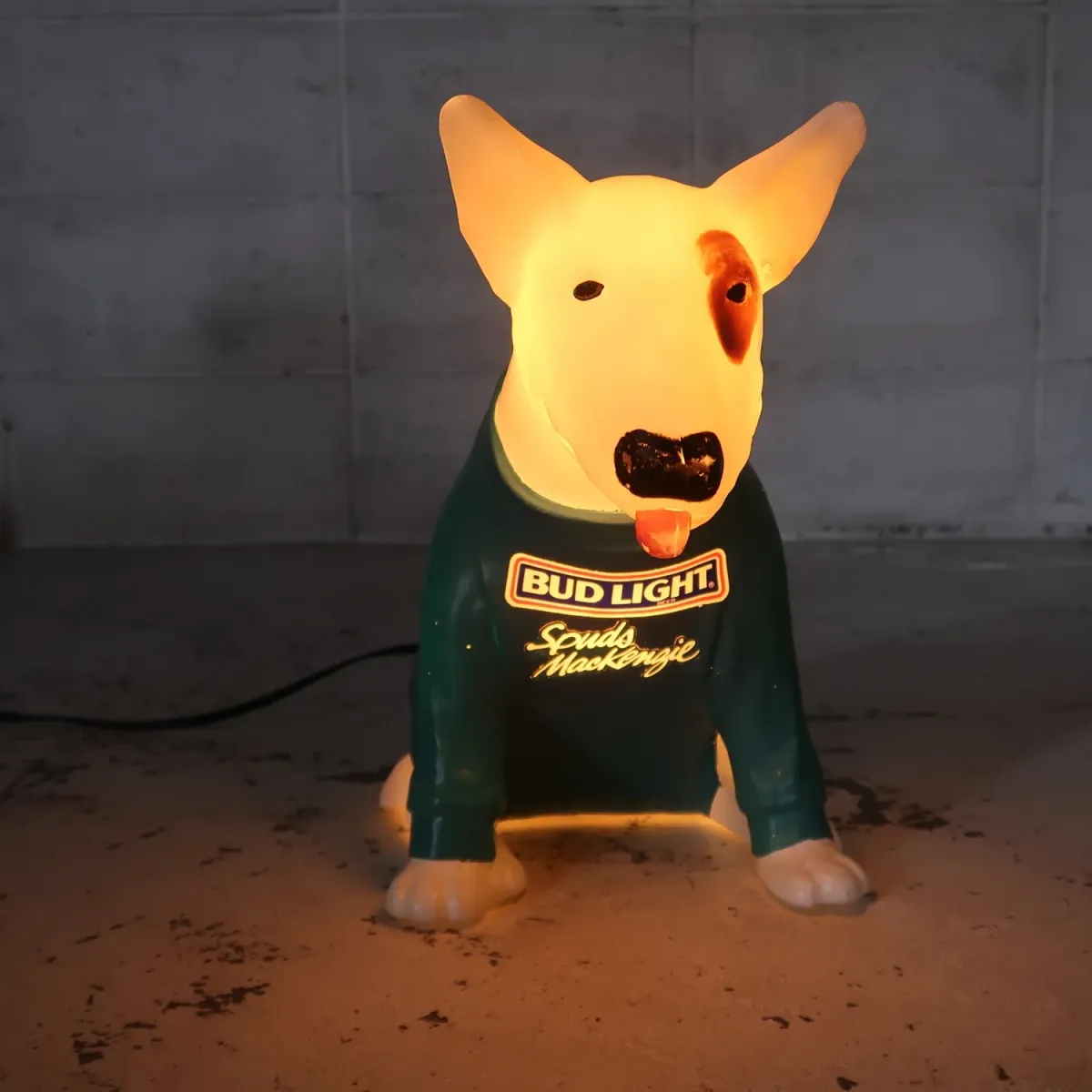 80's BUD LIGHT バド犬ライトサイン Spuds Mackenzie