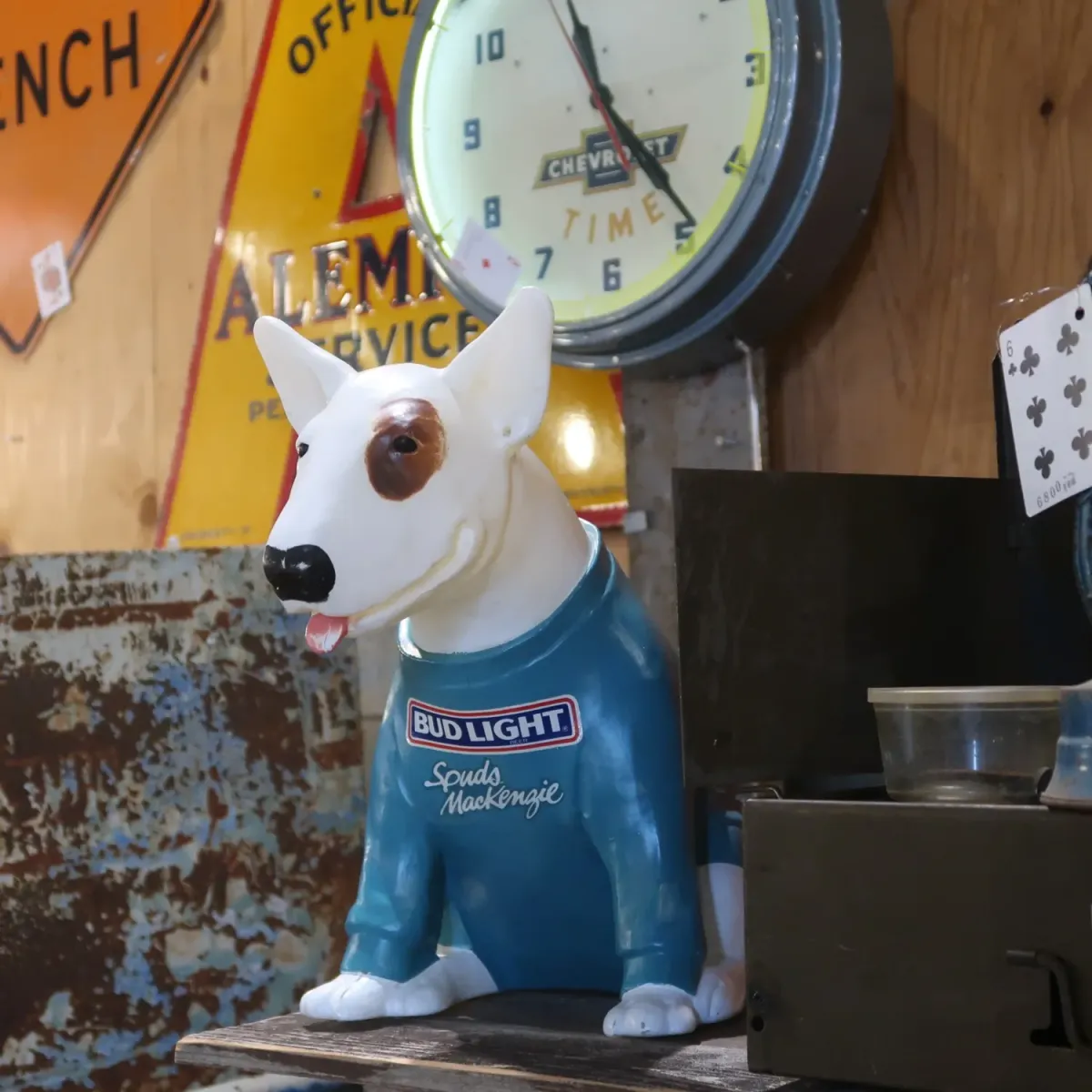 80's BUD LIGHT バド犬ライトサイン Spuds Mackenzie