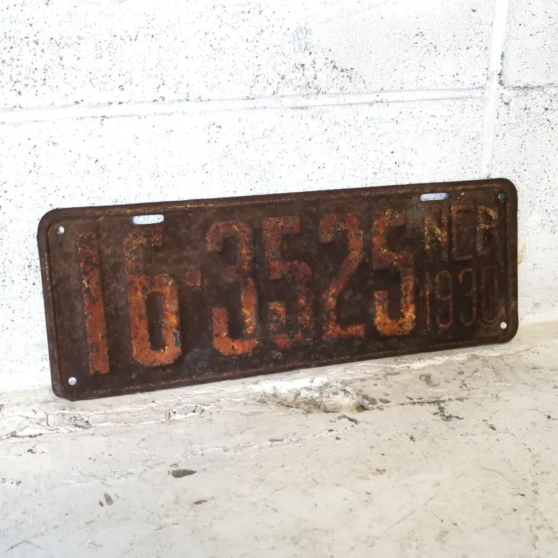30's NEBRASKA ビンテージ ナンバープレート