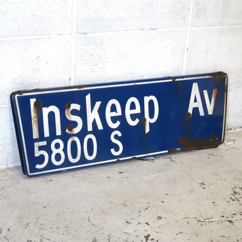 ビンテージ 両面ストリートサイン ホーロー