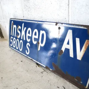 ビンテージ 両面ストリートサイン ホーロー