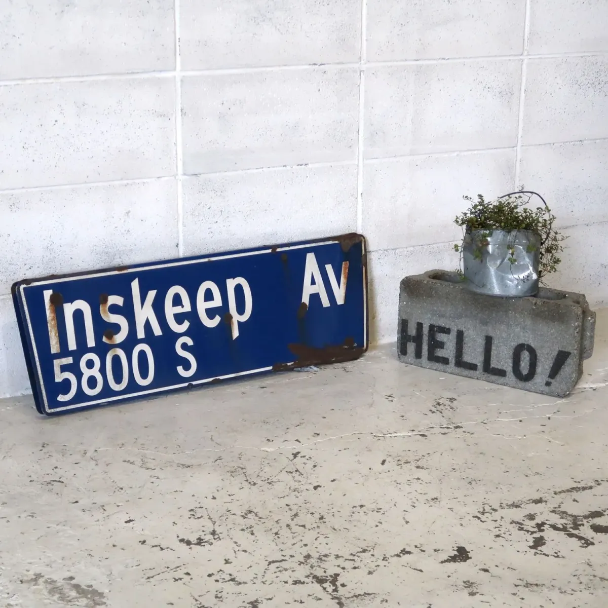 ビンテージ 両面ストリートサイン ホーロー