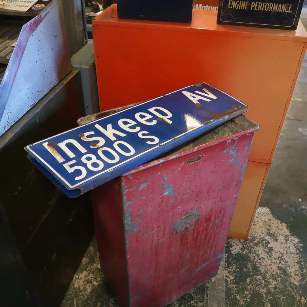 ビンテージ 両面ストリートサイン ホーロー