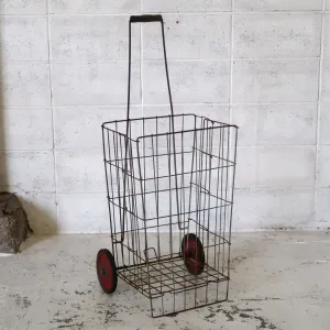 ビンテージ ワイヤーメタル ショッピングカート