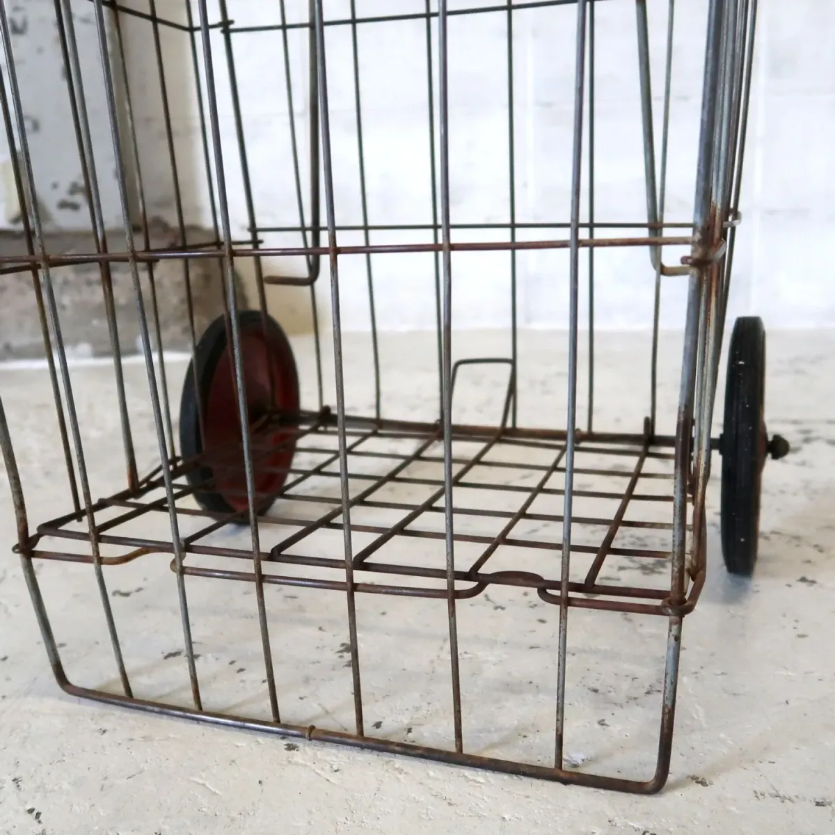 ビンテージ ワイヤーメタル ショッピングカート