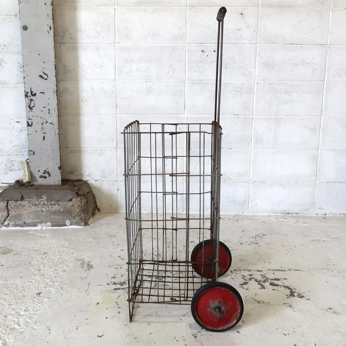 ビンテージ ワイヤーメタル ショッピングカート
