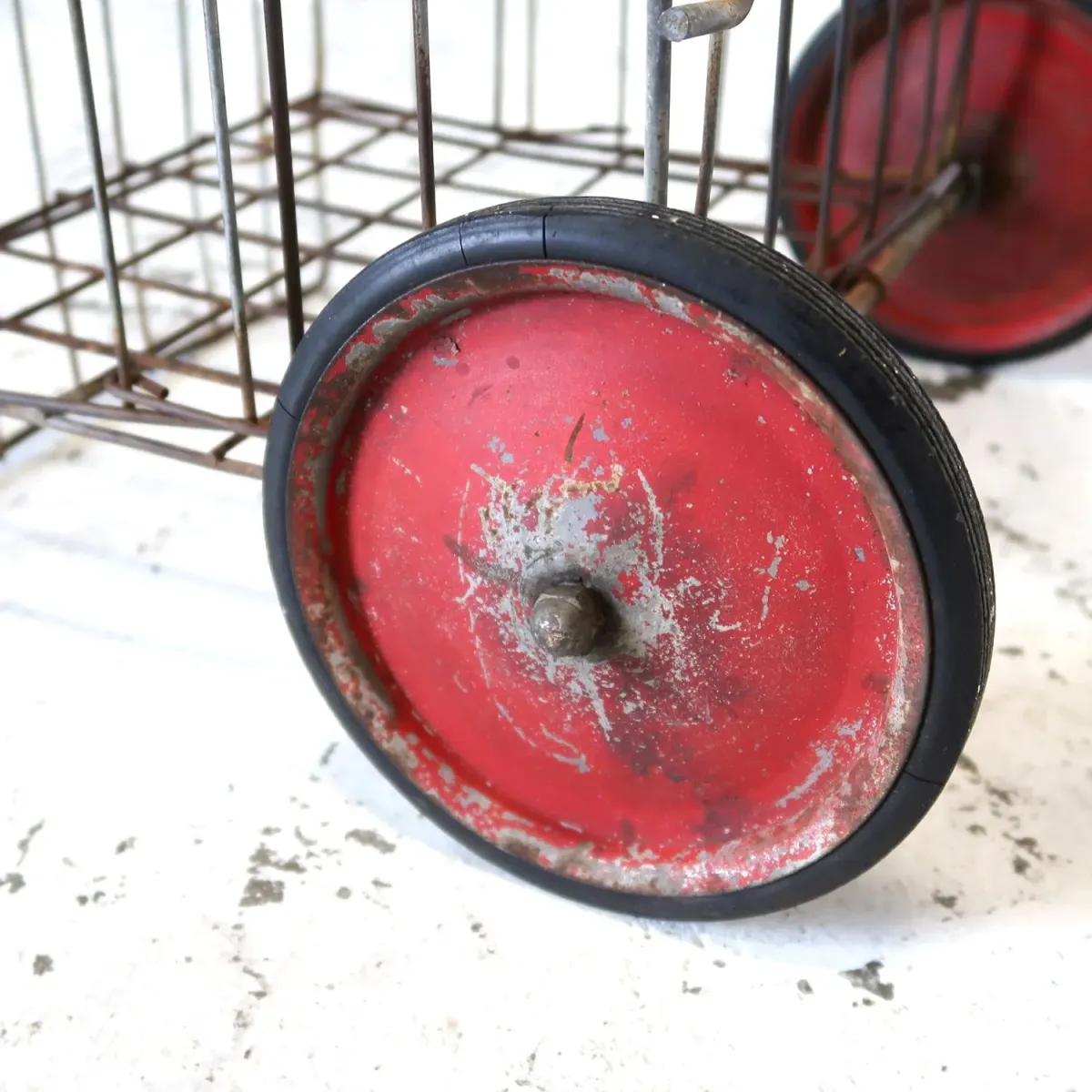 ビンテージ ワイヤーメタル ショッピングカート