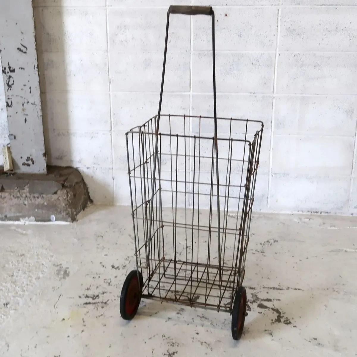 ビンテージ ワイヤーメタル ショッピングカート
