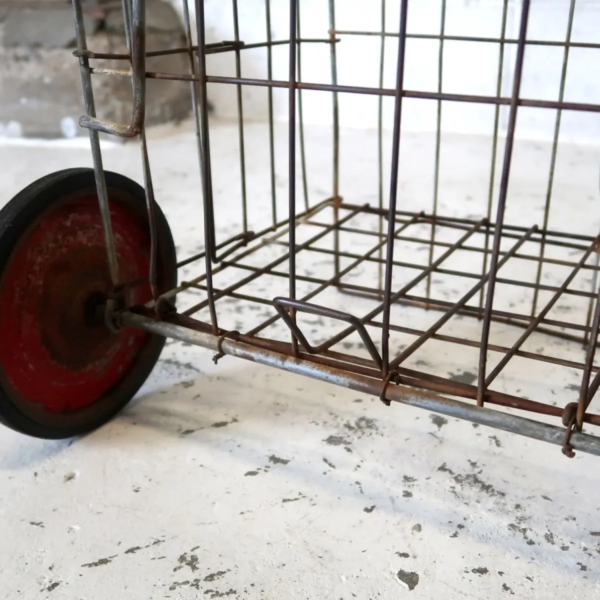 ビンテージ ワイヤーメタル ショッピングカート