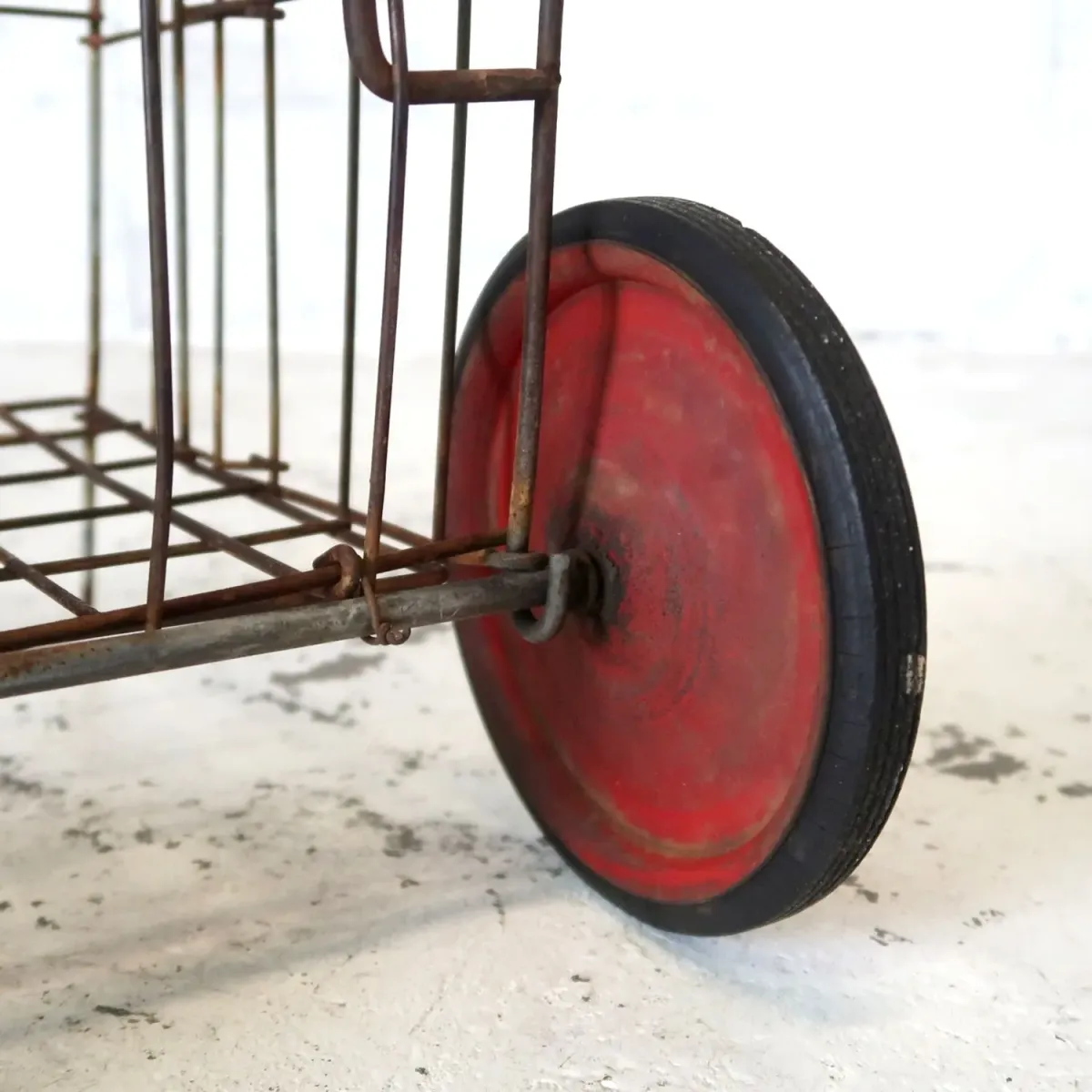 ビンテージ ワイヤーメタル ショッピングカート