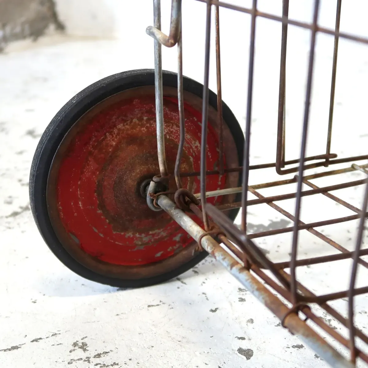 ビンテージ ワイヤーメタル ショッピングカート