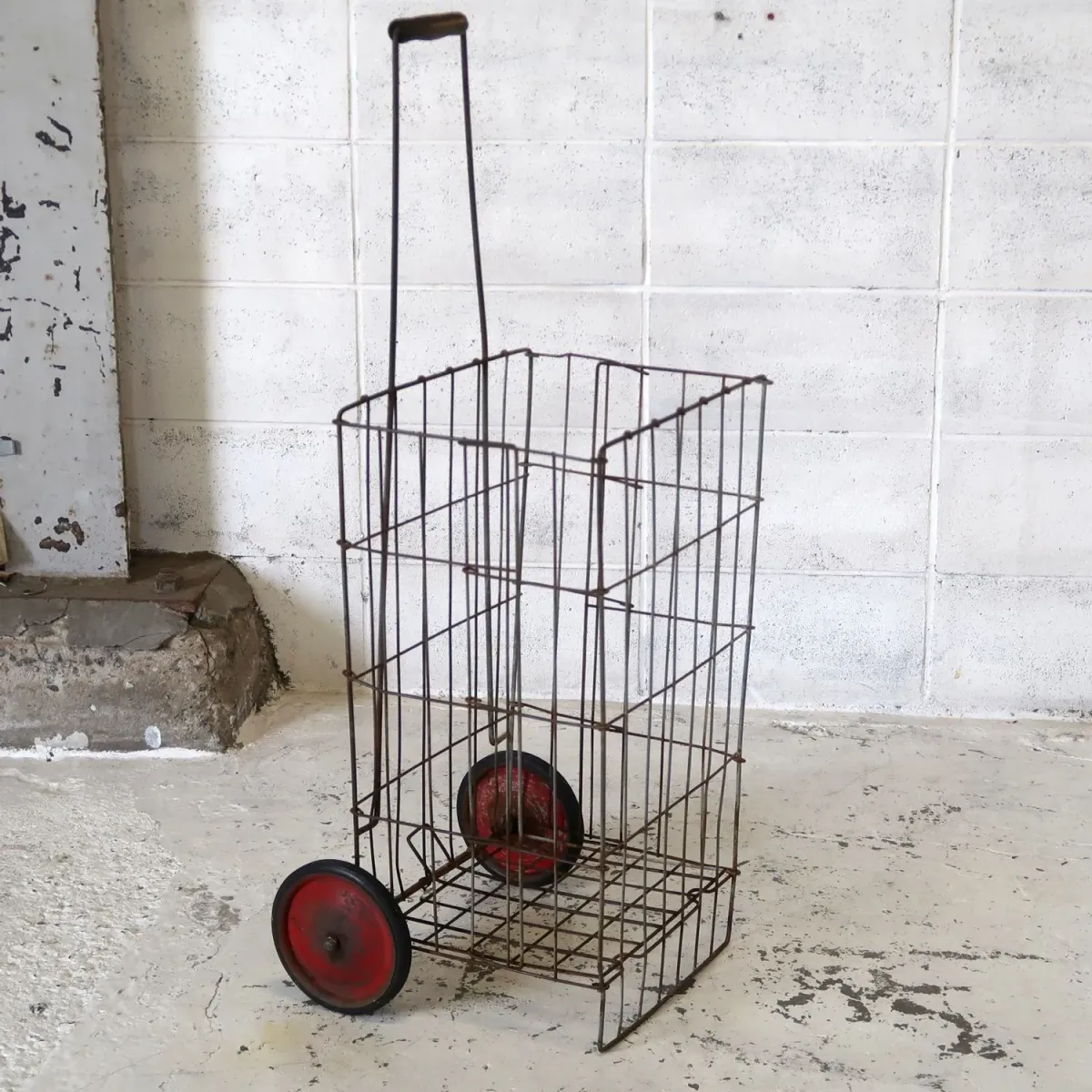 ビンテージ ワイヤーメタル ショッピングカート