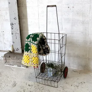 ビンテージ ワイヤーメタル ショッピングカート