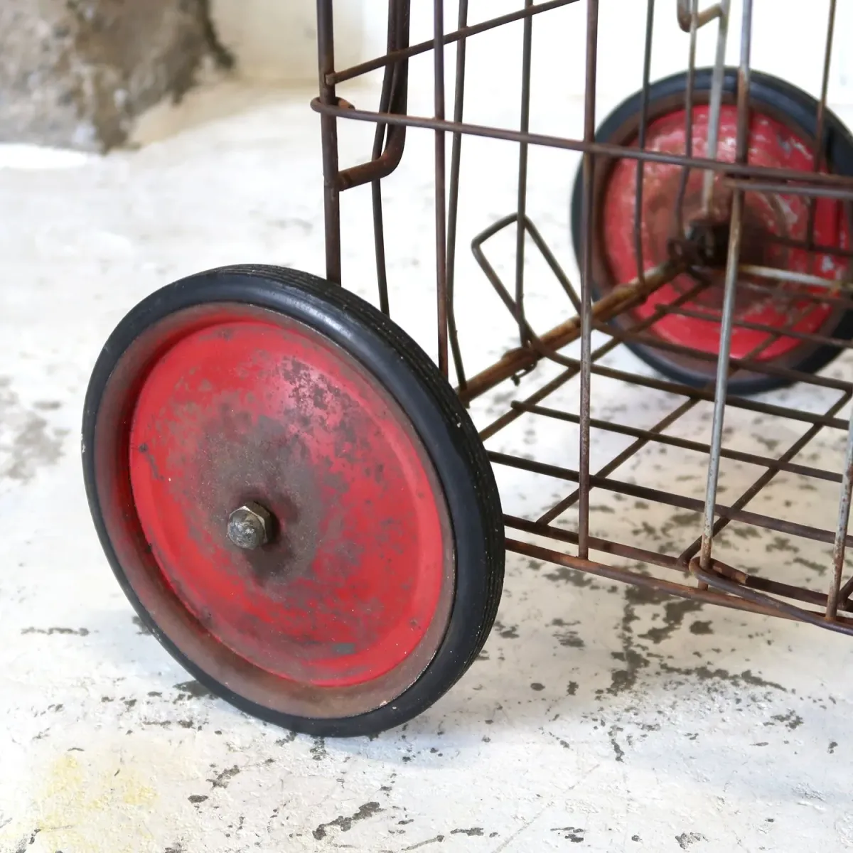 ビンテージ ワイヤーメタル ショッピングカート