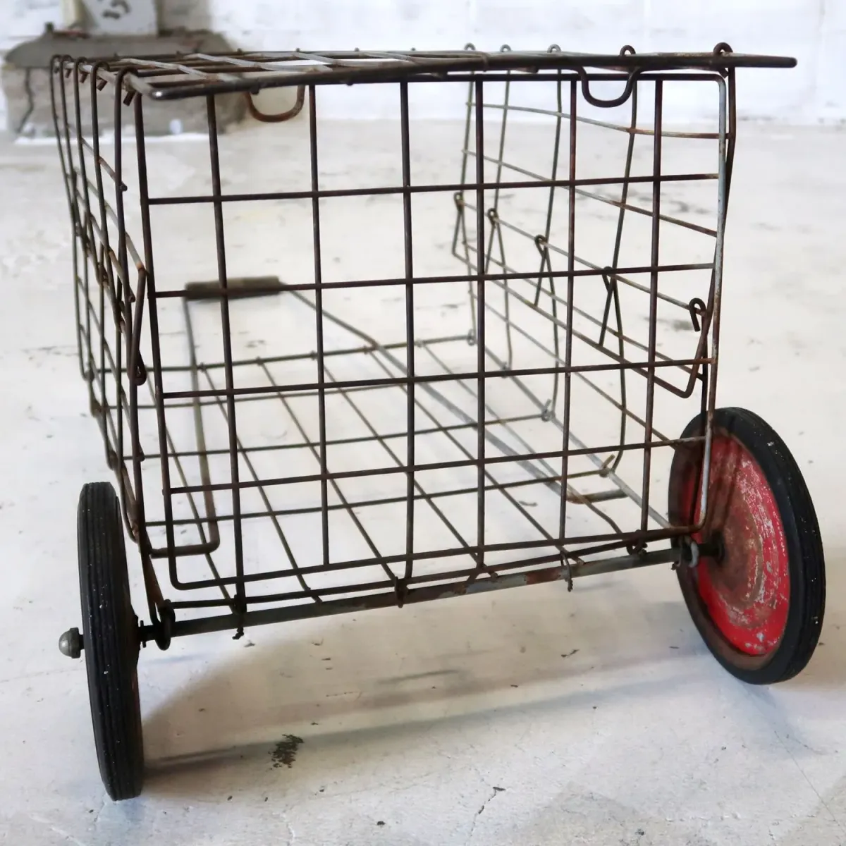 ビンテージ ワイヤーメタル ショッピングカート