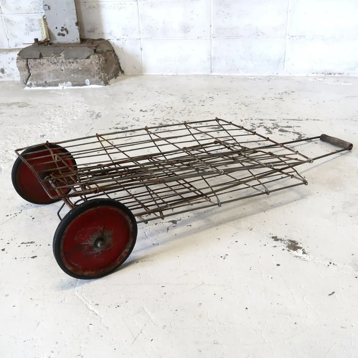 ビンテージ ワイヤーメタル ショッピングカート