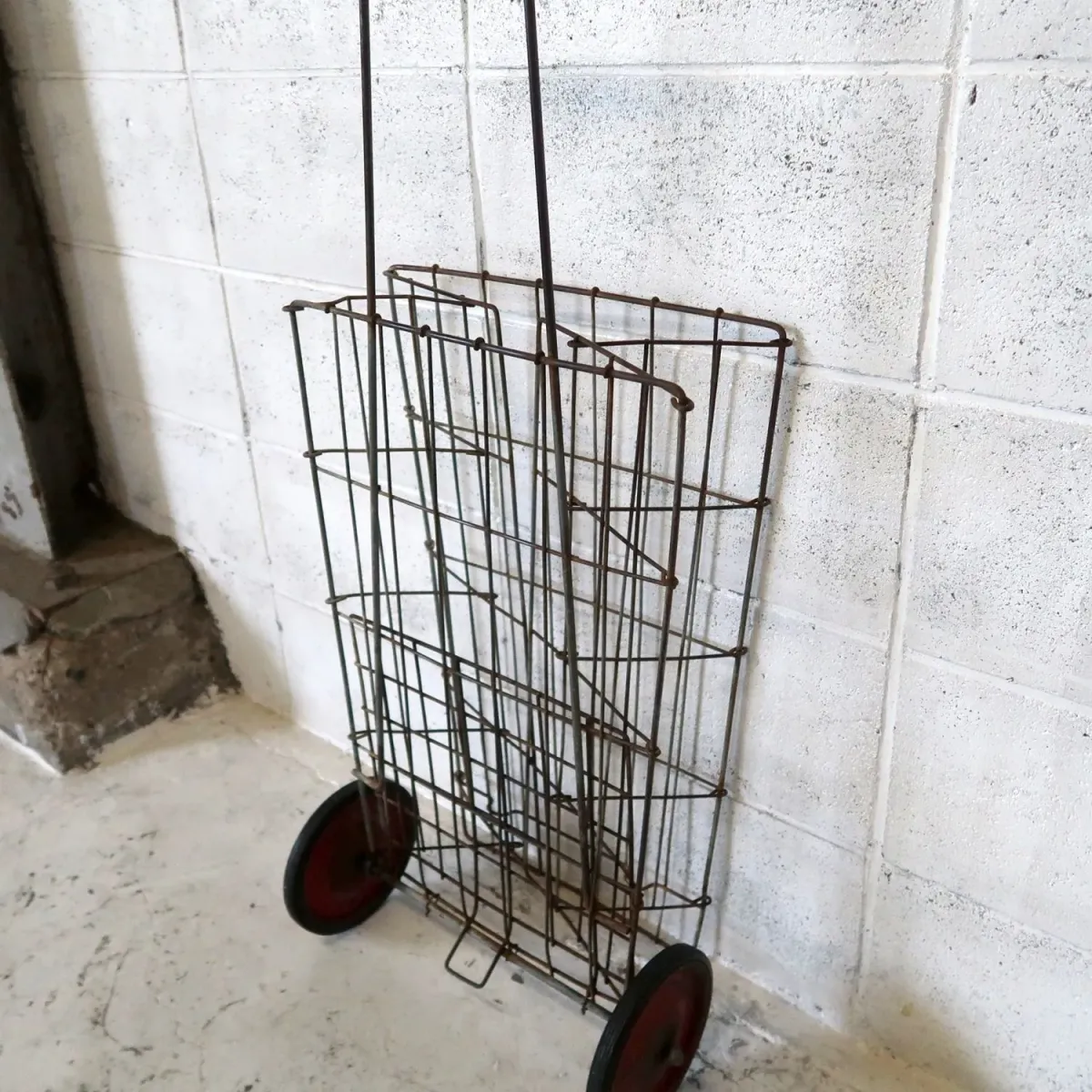 ビンテージ ワイヤーメタル ショッピングカート
