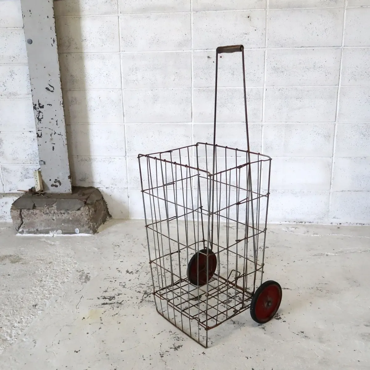 ビンテージ ワイヤーメタル ショッピングカート