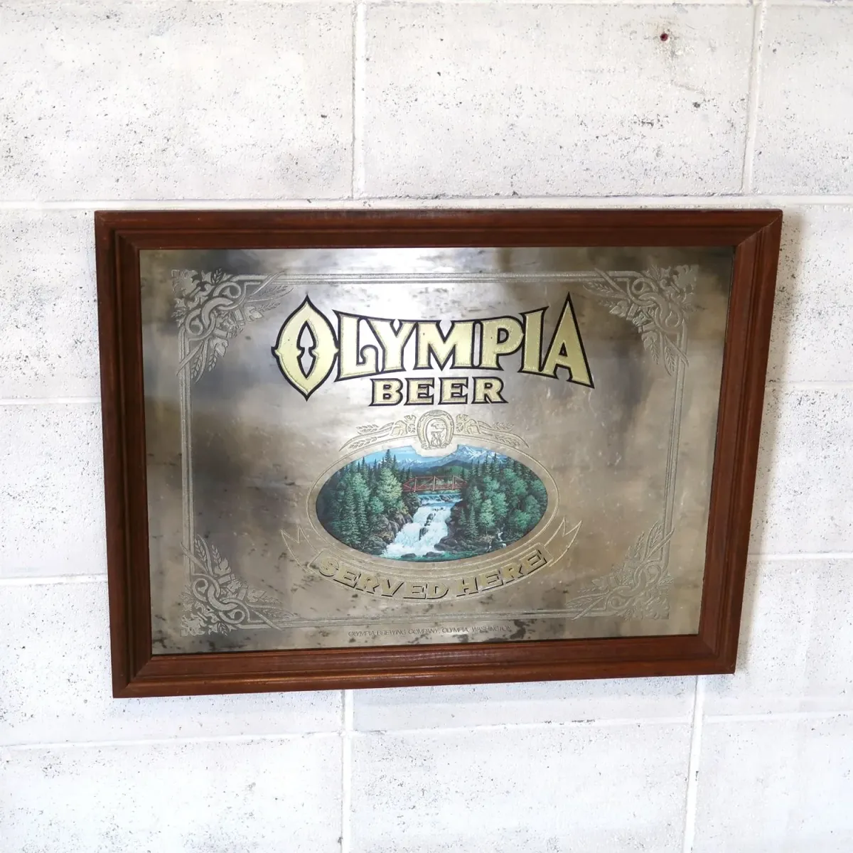 OLYMPIA BEER ビンテージ パブミラー