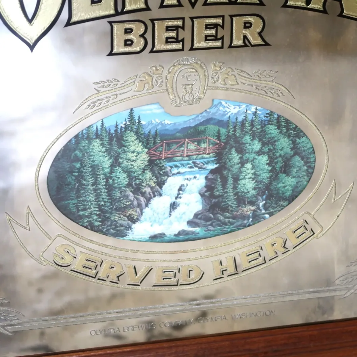 OLYMPIA BEER ビンテージ パブミラー