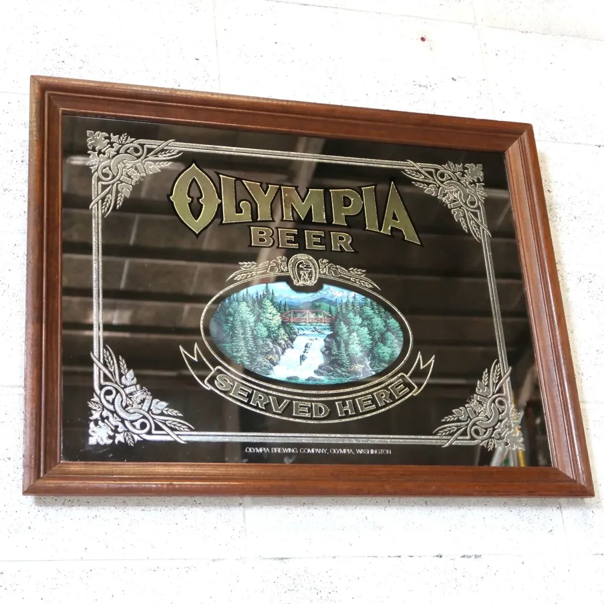 OLYMPIA BEER ビンテージ パブミラー