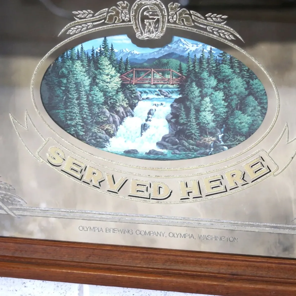 OLYMPIA BEER ビンテージ パブミラー