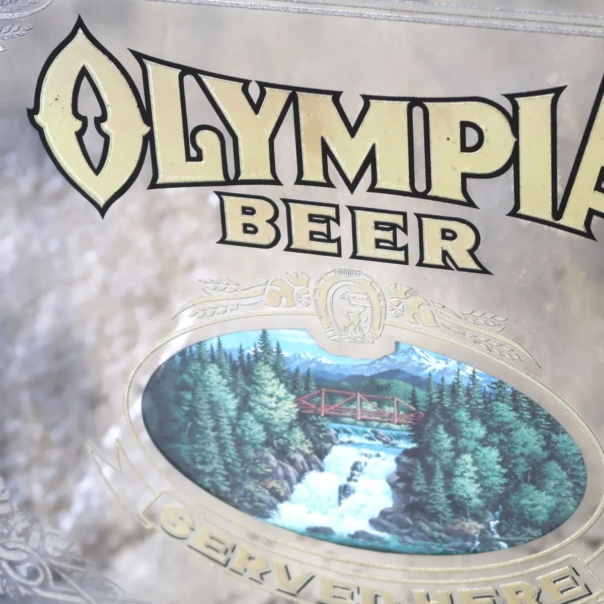 OLYMPIA BEER ビンテージ パブミラー
