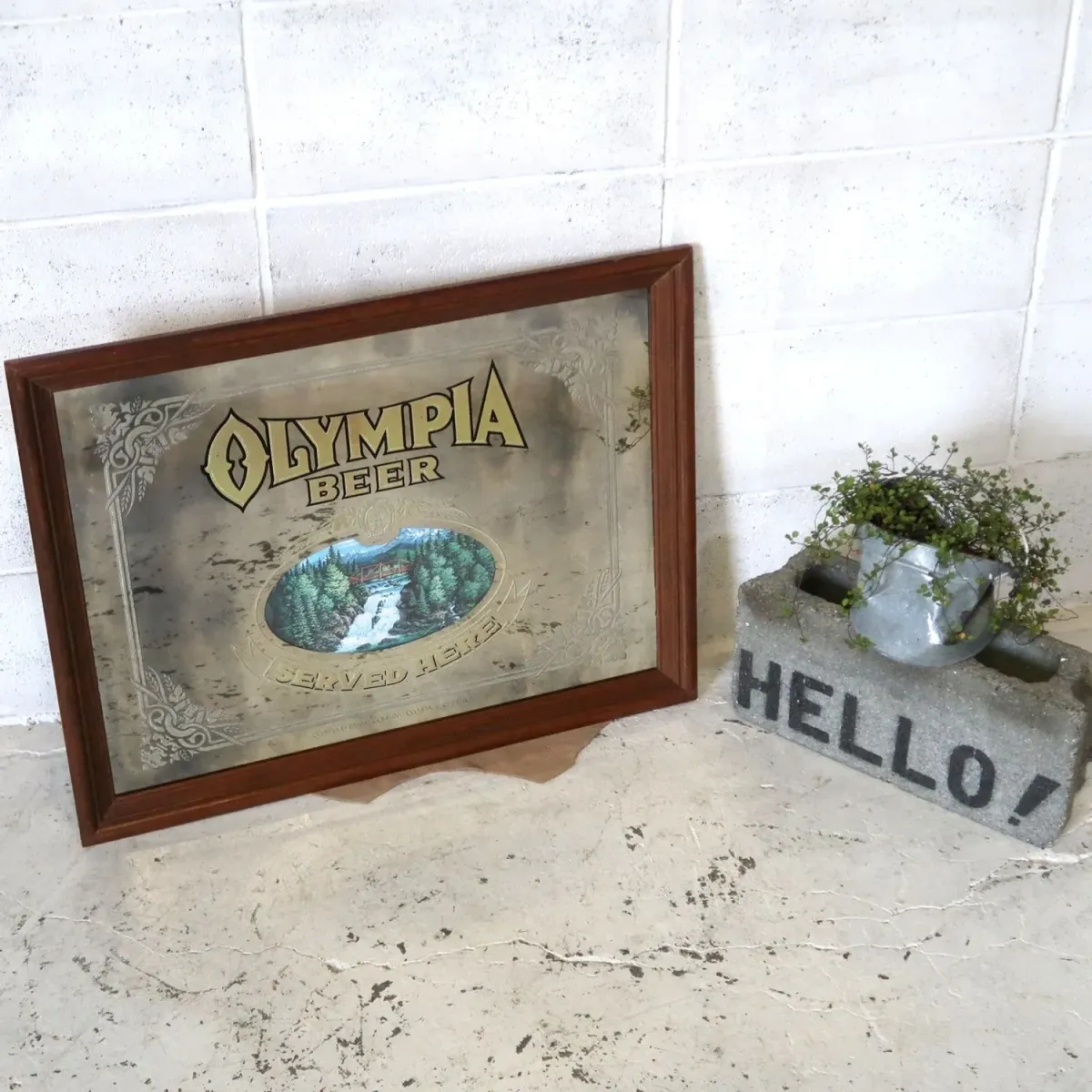 OLYMPIA BEER ビンテージ パブミラー