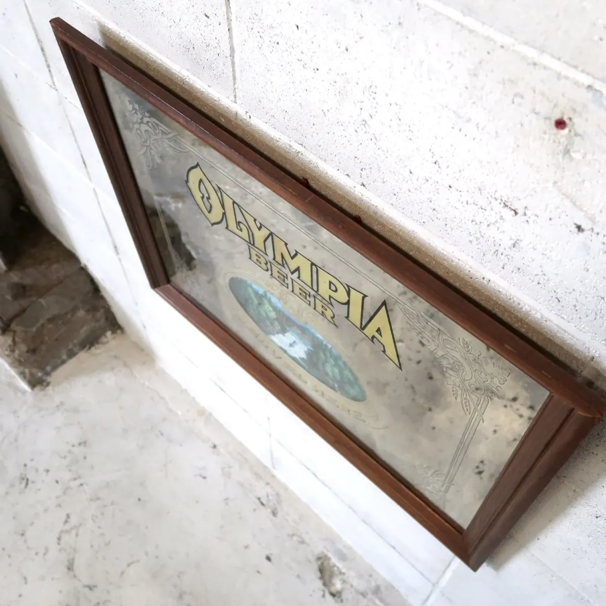 OLYMPIA BEER ビンテージ パブミラー