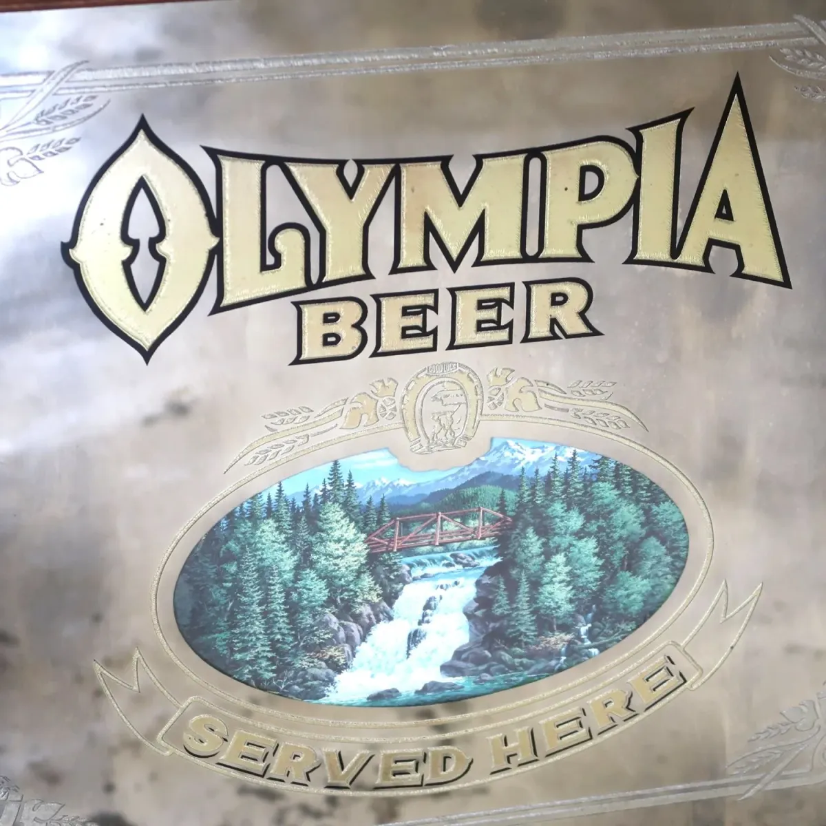 OLYMPIA BEER ビンテージ パブミラー