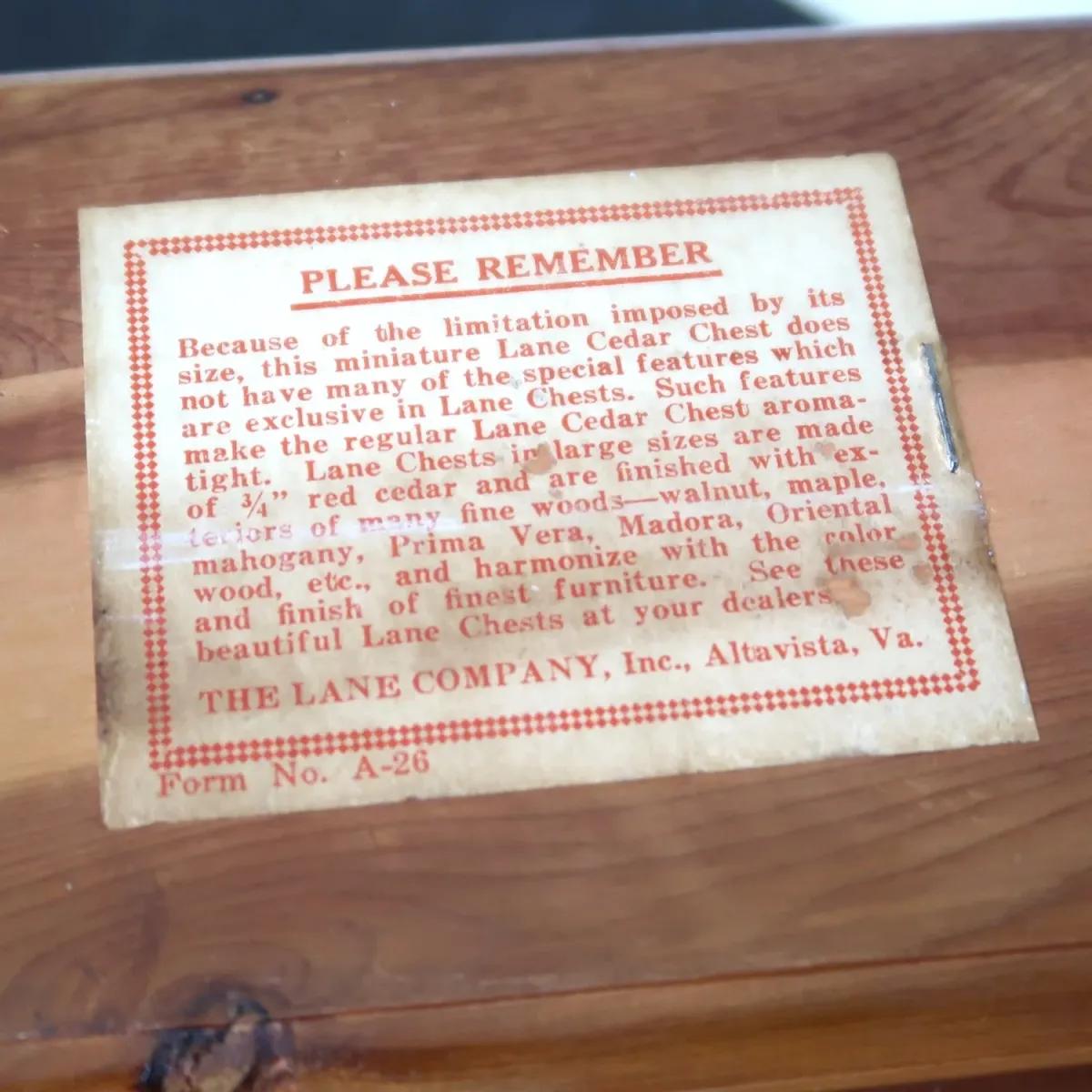 LANE ウッドボックス