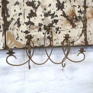 ビンテージ キャンドルホルダー 壁掛け