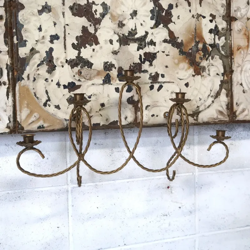 ビンテージ キャンドルホルダー 壁掛け