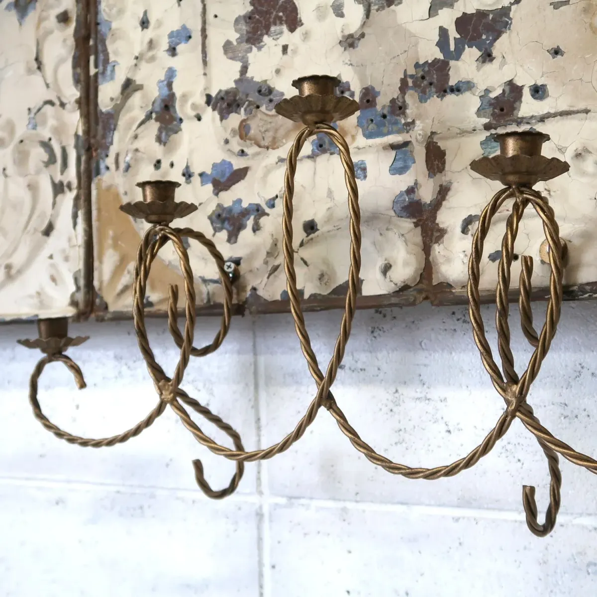 ビンテージ キャンドルホルダー 壁掛け