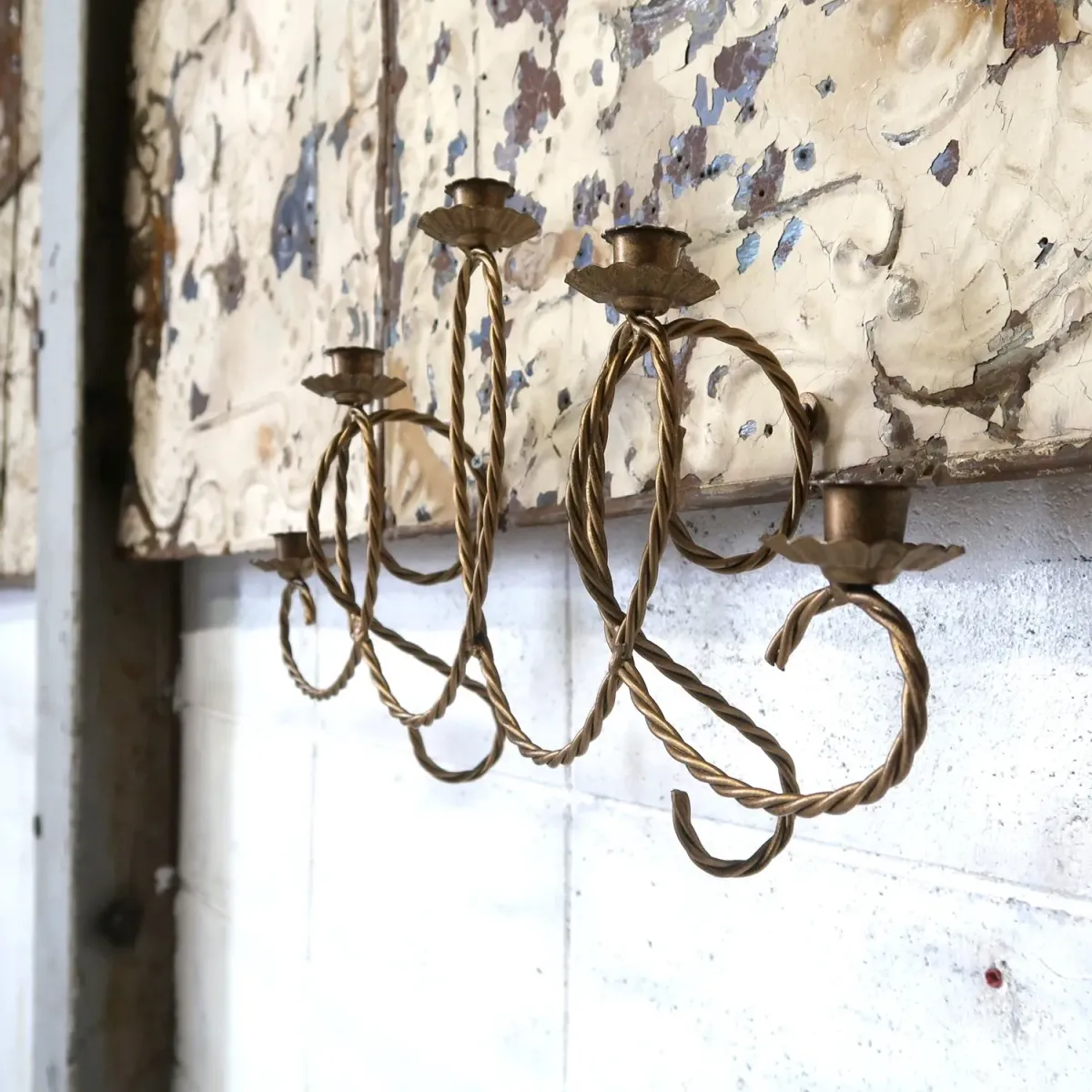 ビンテージ キャンドルホルダー 壁掛け