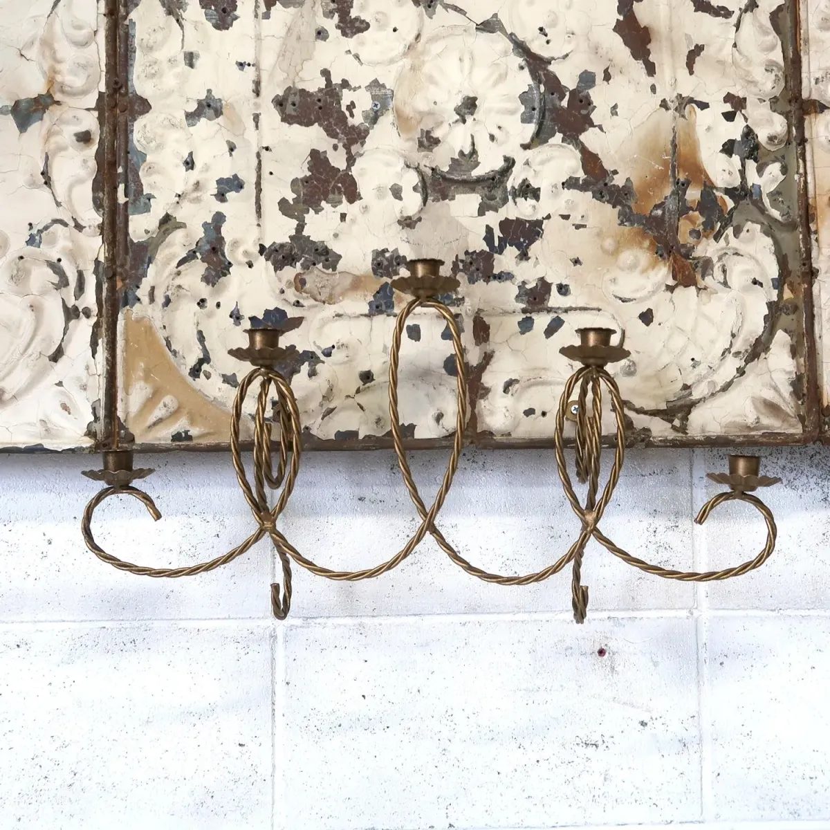 ビンテージ キャンドルホルダー 壁掛け