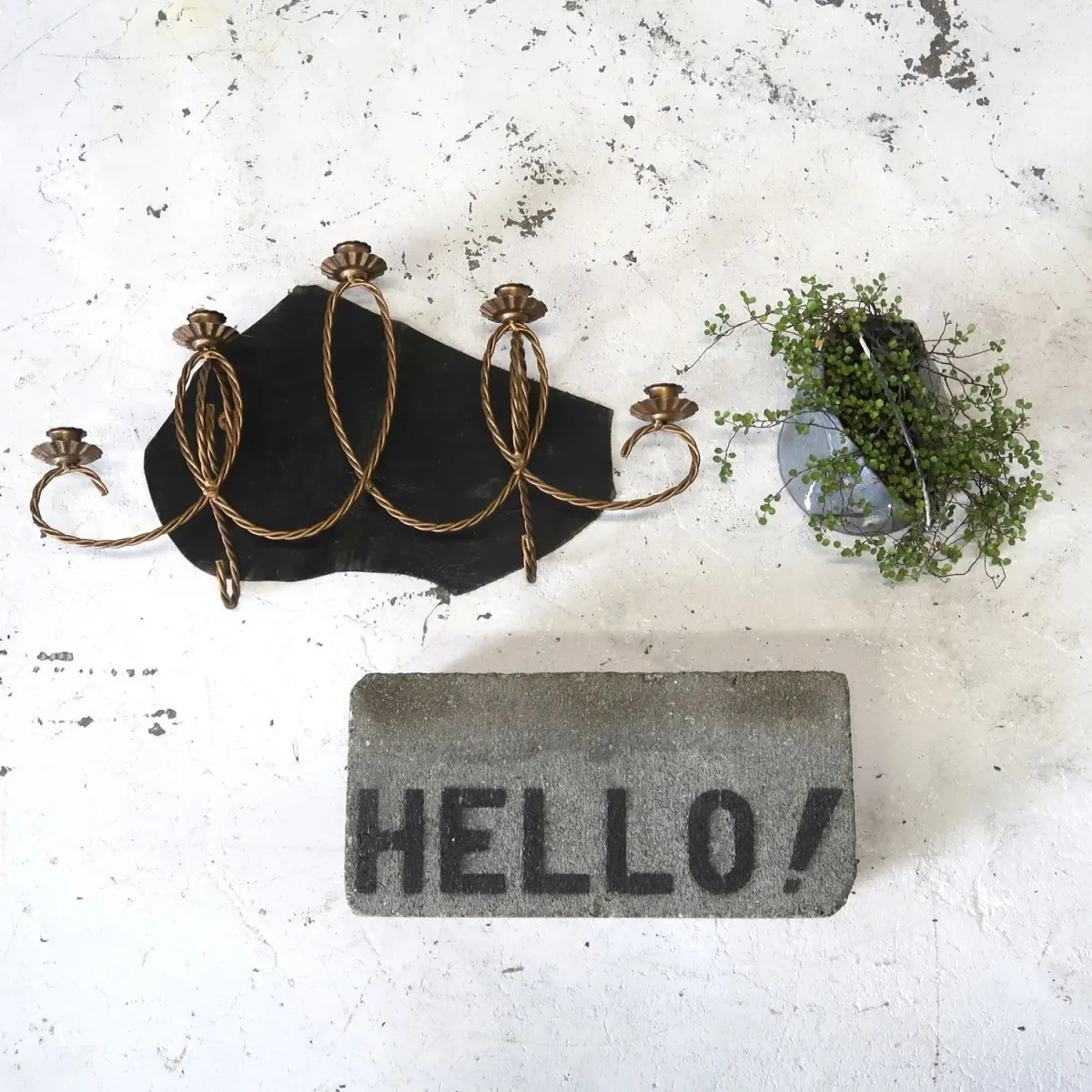 ビンテージ キャンドルホルダー 壁掛け