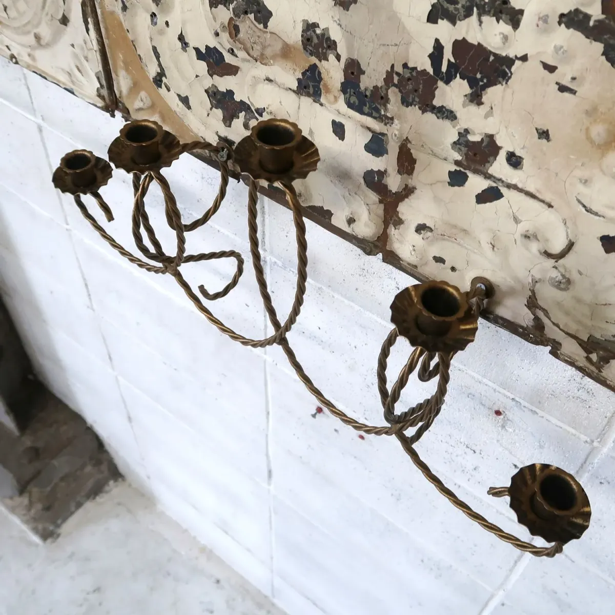 ビンテージ キャンドルホルダー 壁掛け