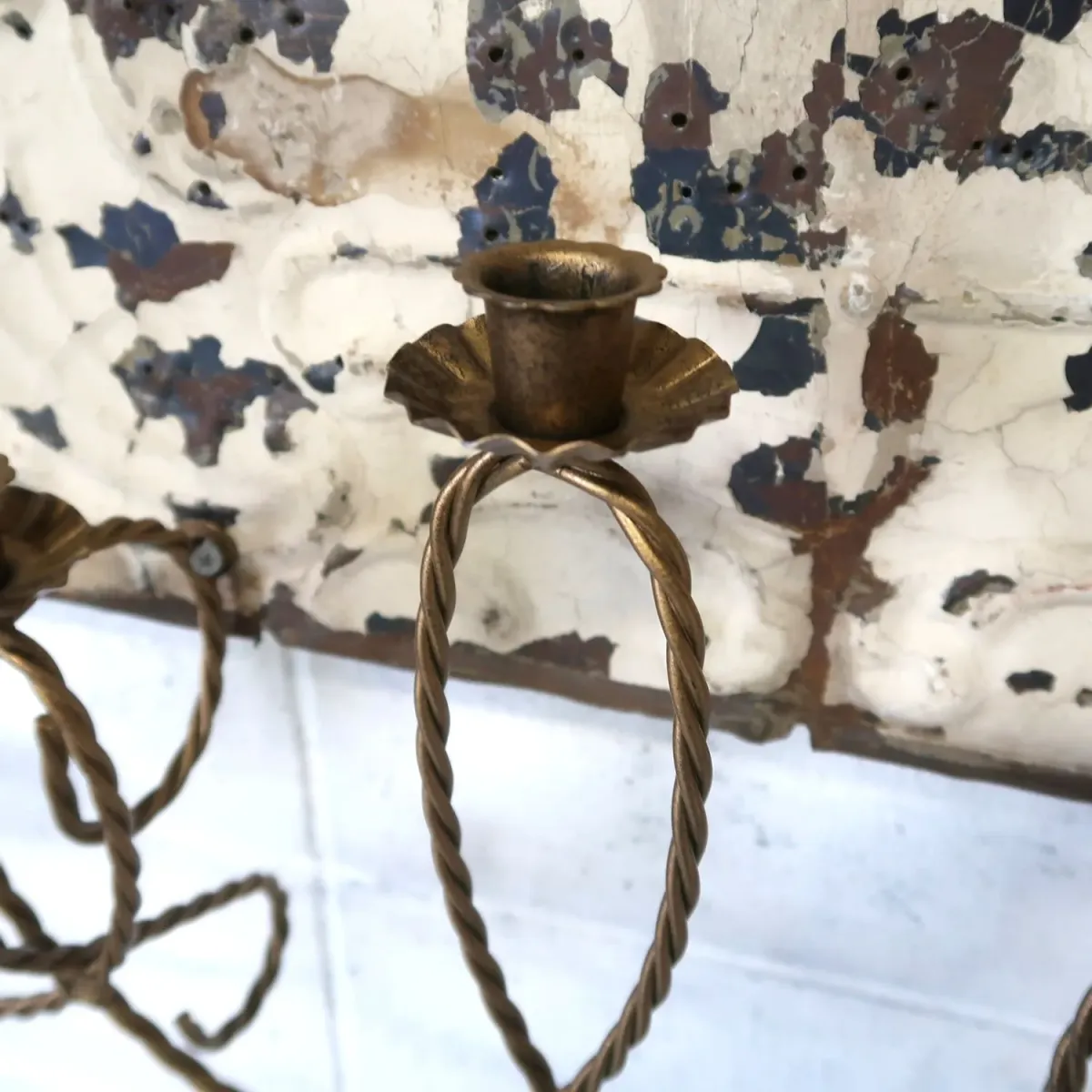 ビンテージ キャンドルホルダー 壁掛け