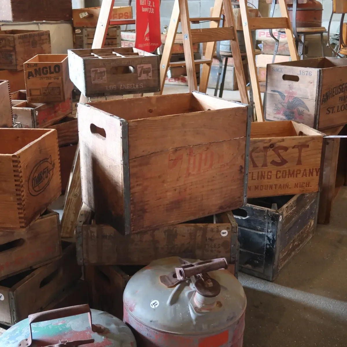 7up ビンテージ ウッドボックス