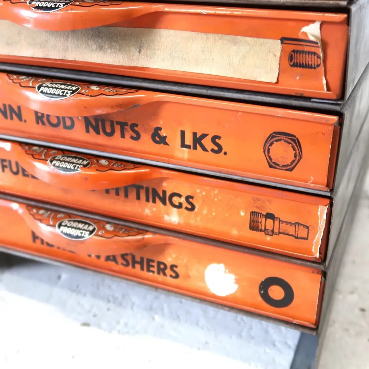 50's～ DORMAN ビンテージ パーツキャビネット スタッキング