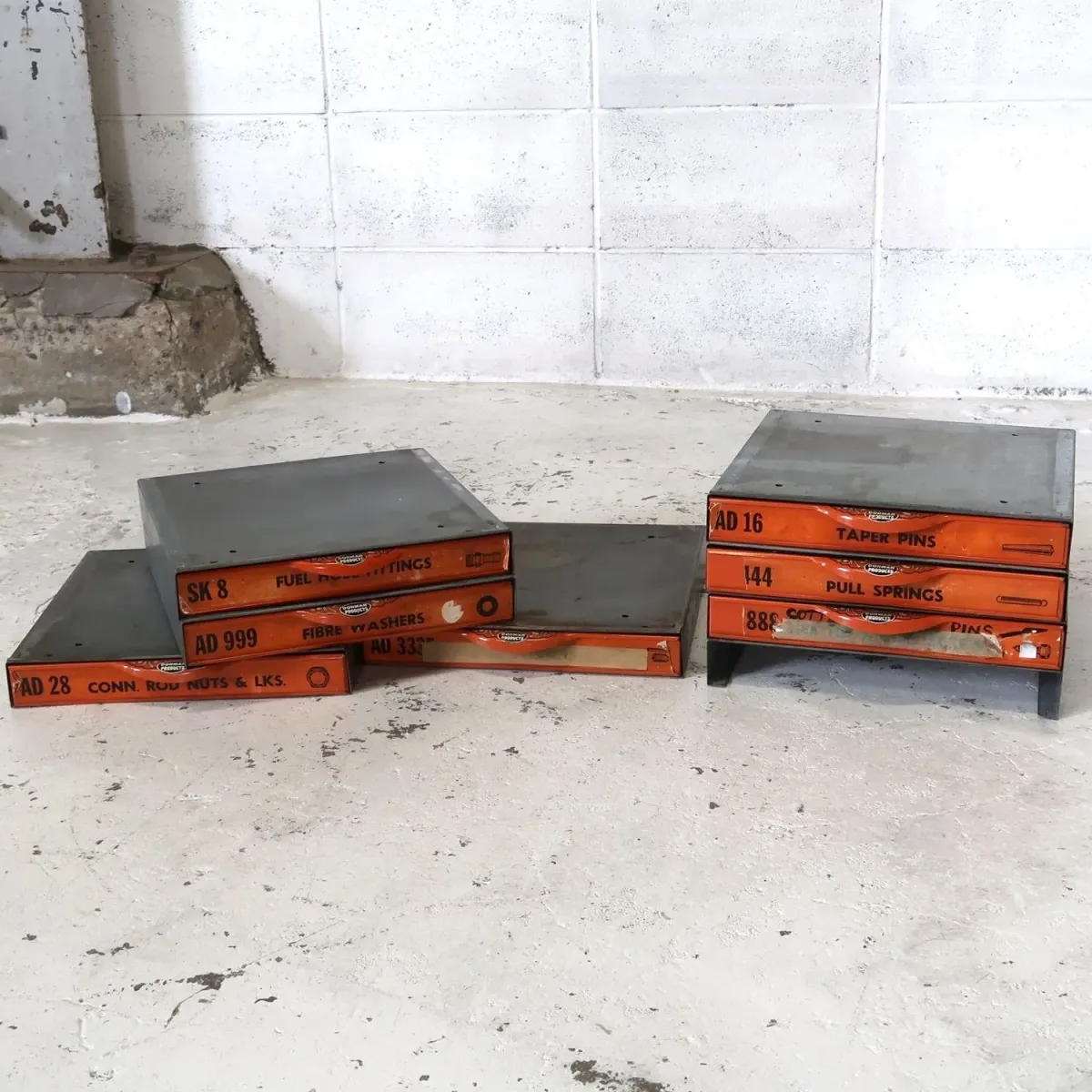 50's～ DORMAN ビンテージ パーツキャビネット スタッキング