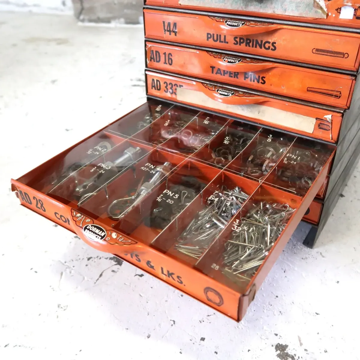 50's～ DORMAN ビンテージ パーツキャビネット スタッキング