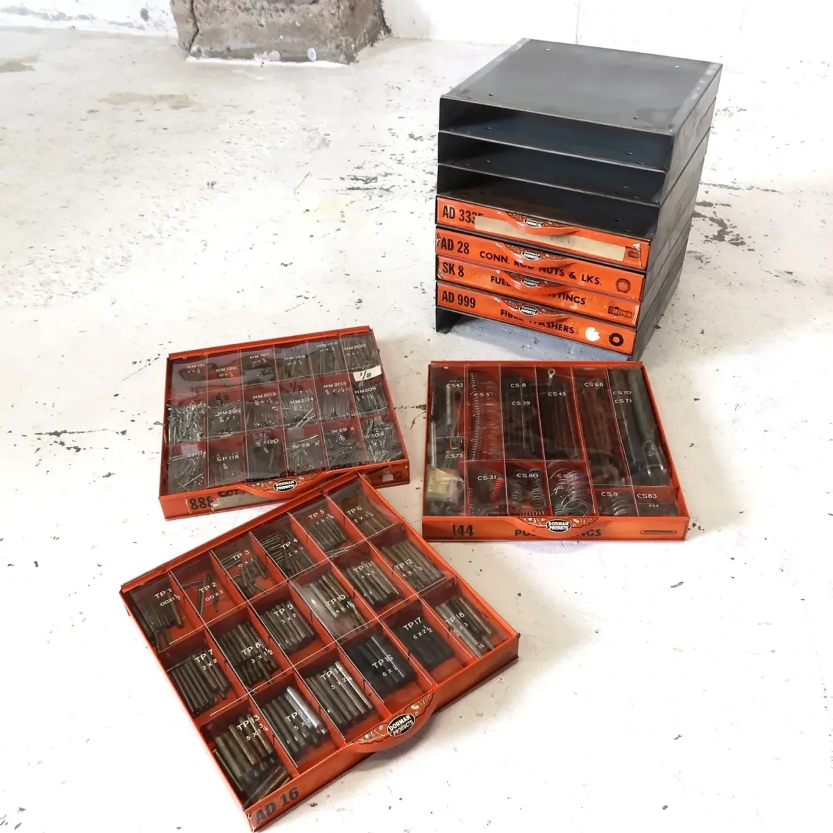 50's～ DORMAN ビンテージ パーツキャビネット スタッキング