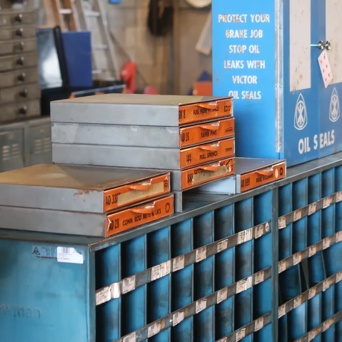 50's～ DORMAN ビンテージ パーツキャビネット スタッキング